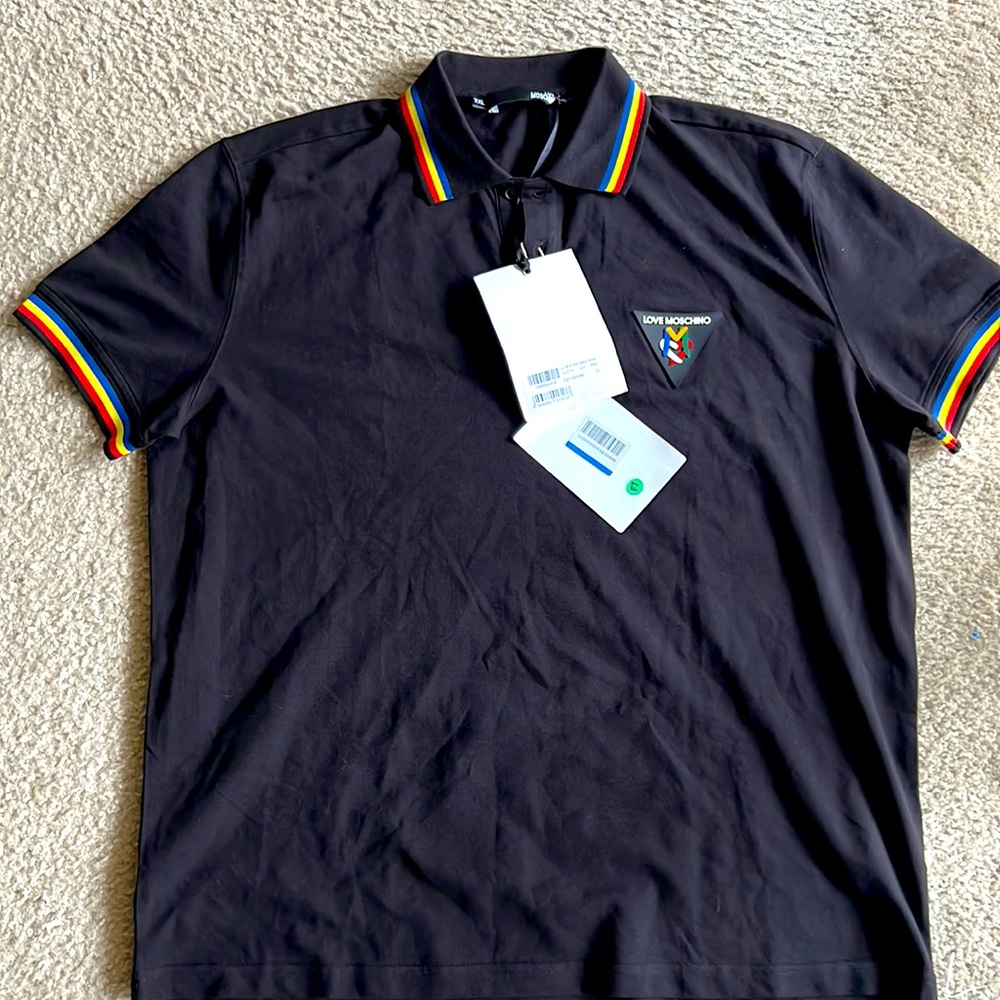 Love Moschino Black Polo Shirt